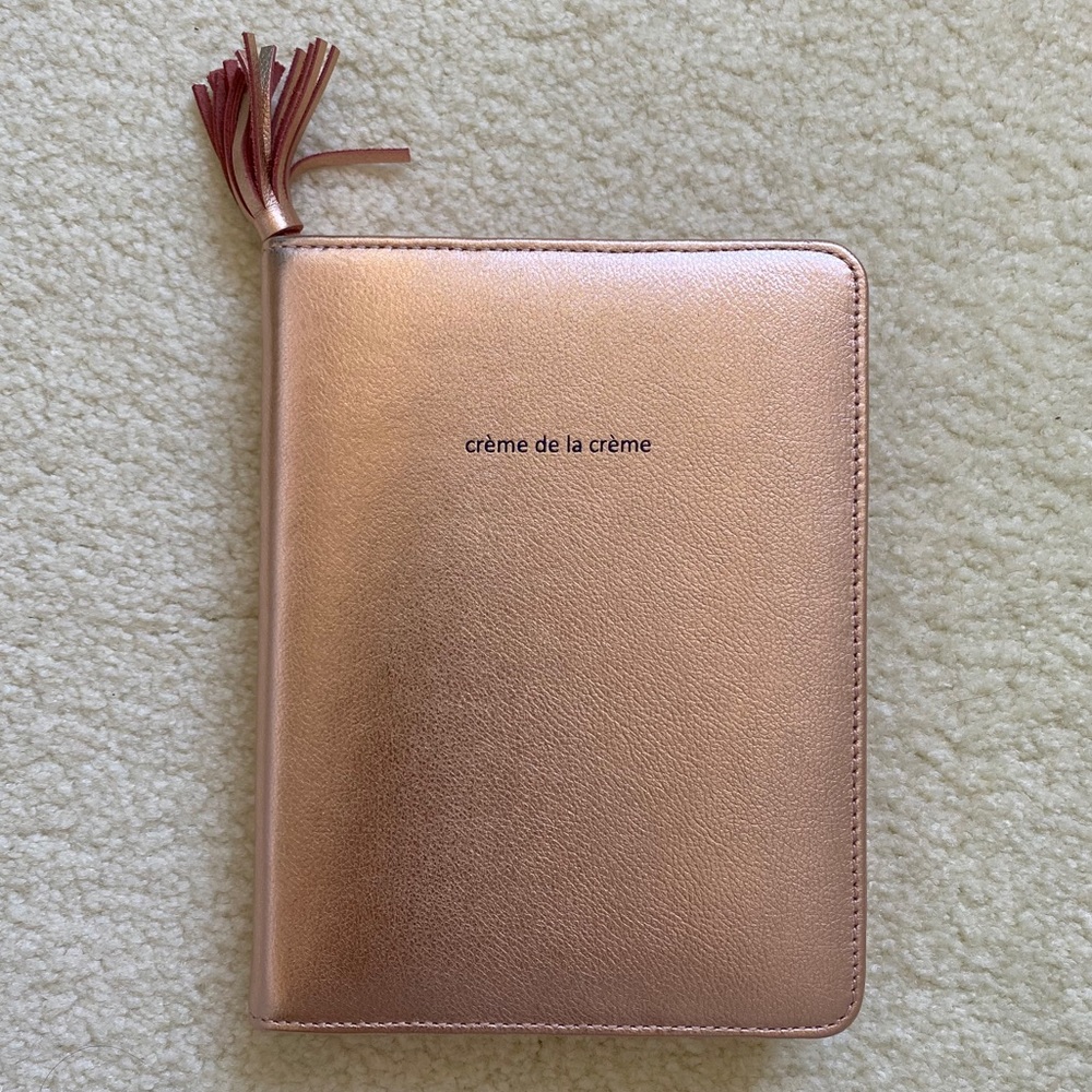 Anthropology metallic pink blank journal/notebook
